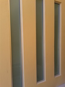 fijos de vidrio arenado con aluminio natural 